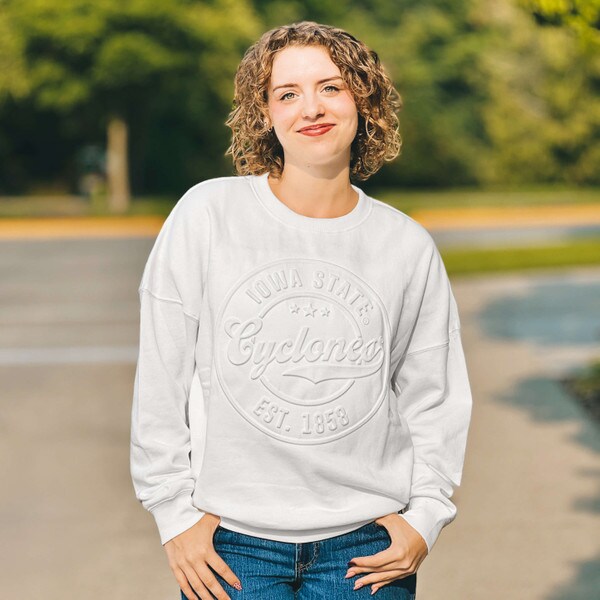 Gameday Social Women's Iowa State Cyclones White Crewneck